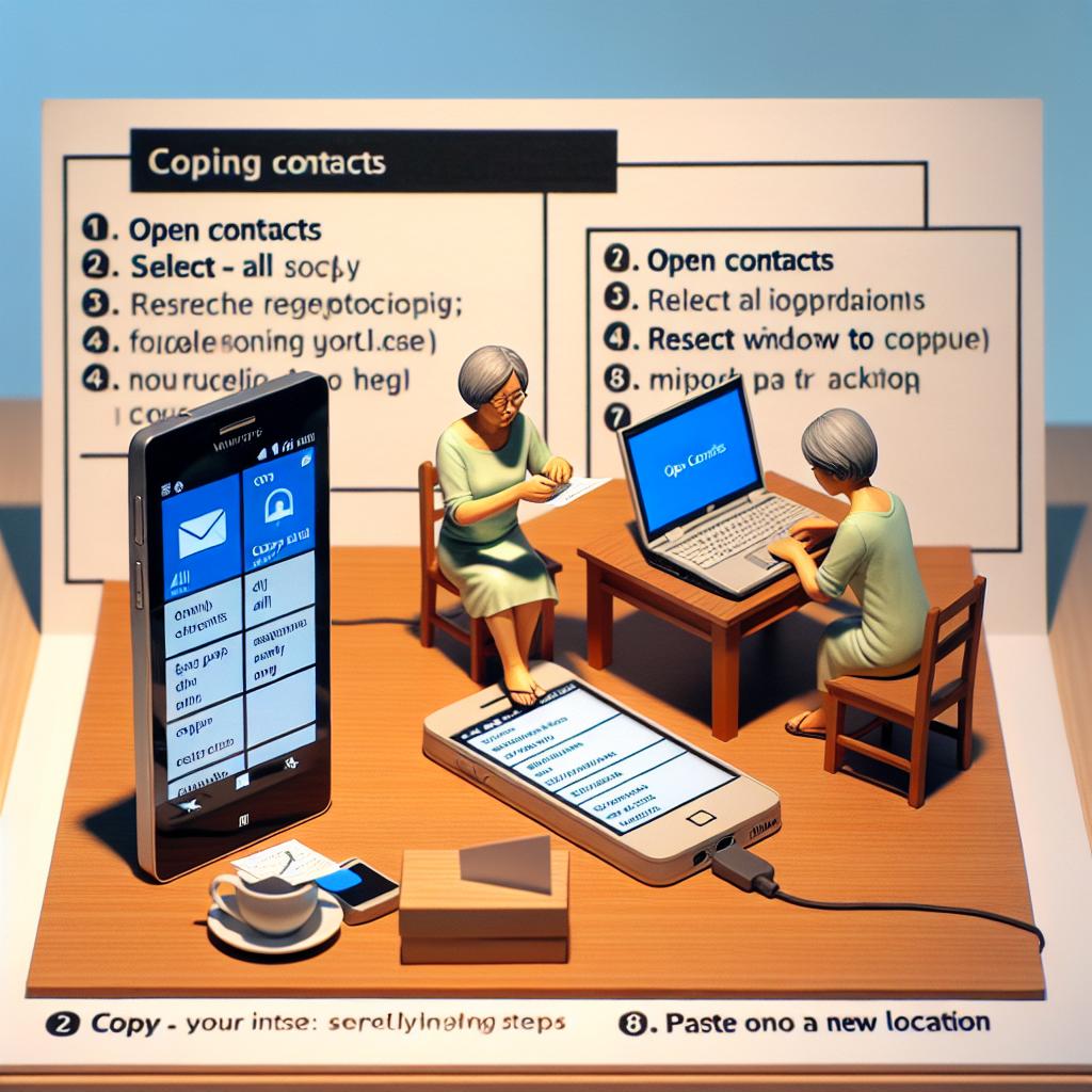 Kopírování kontaktů z Windows Phone krok za krokem