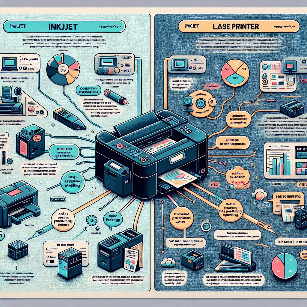 Inkoustové a laserové tiskárny: Rozdíly a výhody