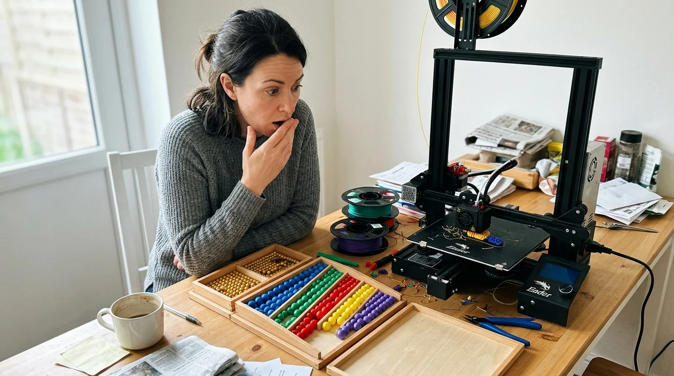 Ušetřete tisíce: Korálkový program Montessorri k 3D tisku a kompletní návod 1 Barevný korálkový program Montessori vytištěný na 3D tiskárně