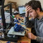 CopyHome.cz | Tipy a rady pro Kopírování, tisk, 3D tisk a skenování 11 Detailní pohled na 3D výtisk se stranovou deformací a uskočenými vrstvami