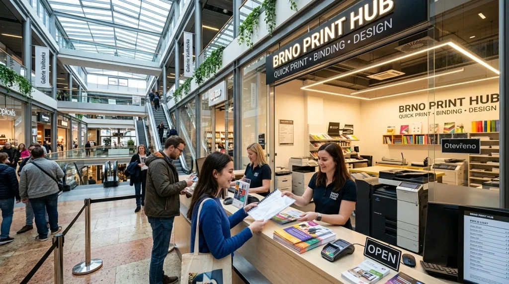 Copy centrum v Galerii Vaňkovka v Brně tisk a vazba diplomových prací
