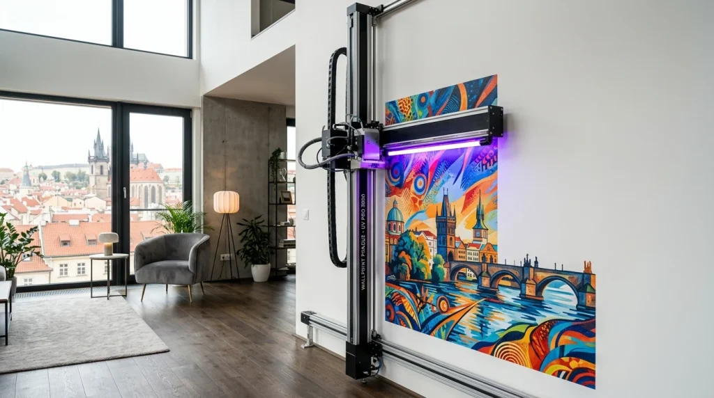 CopyHome.cz | Tipy a rady pro Kopírování, tisk, 3D tisk a skenování 4 Vertikální přímý nástěnný tisk na stěnu a potisk skla Praha